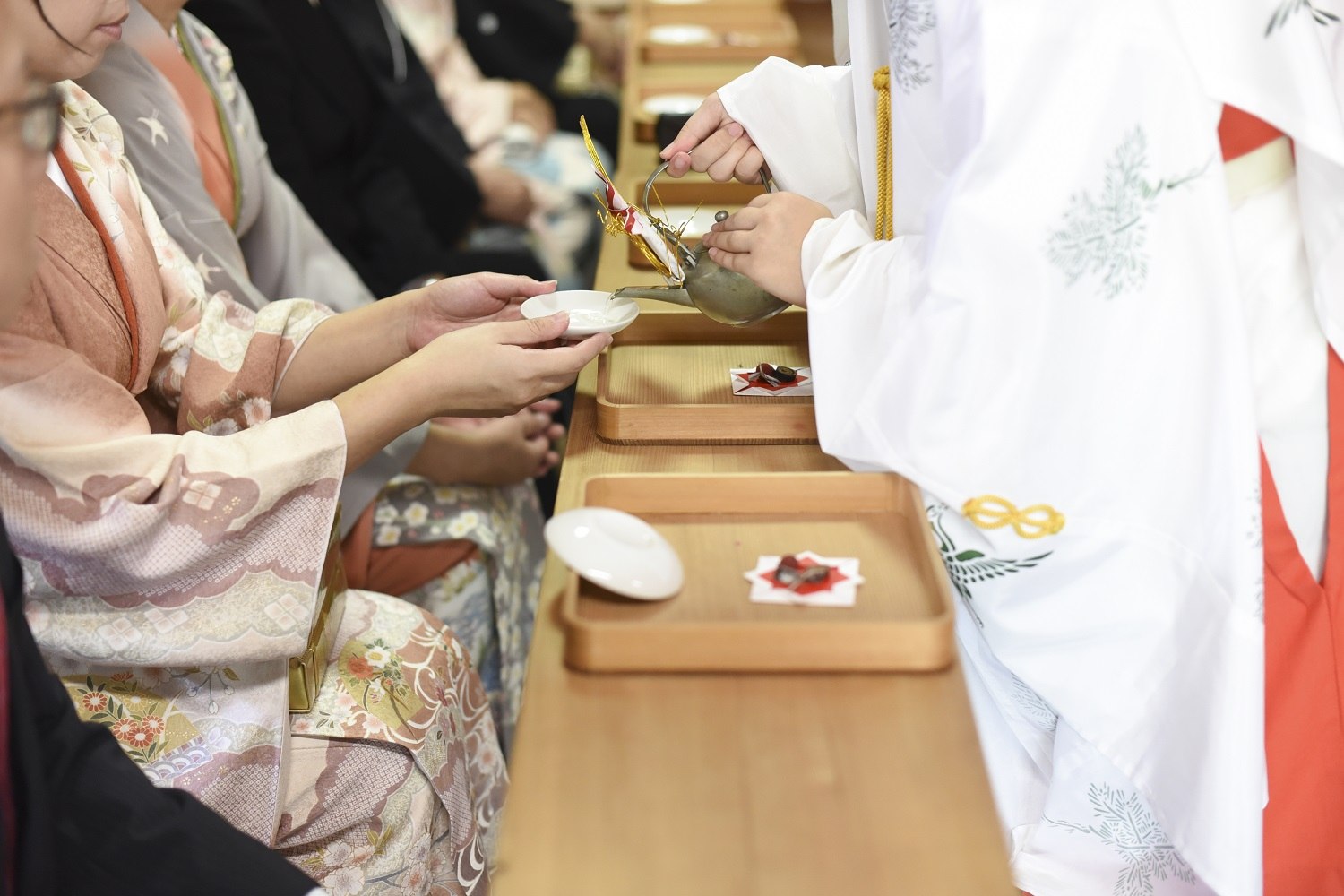 香川県の結婚式場シェルエメールで神前挙式の風景