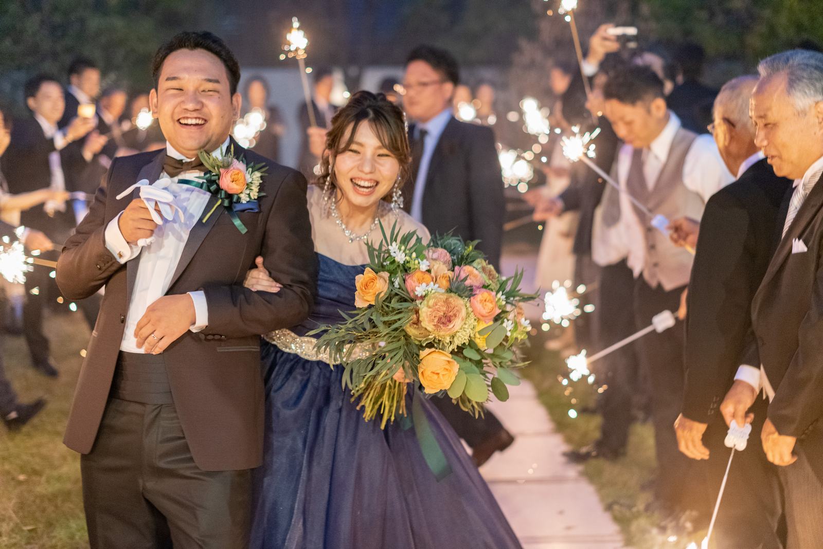 香川の結婚式場シェルエメール＆アイスタイル　花火シャワー