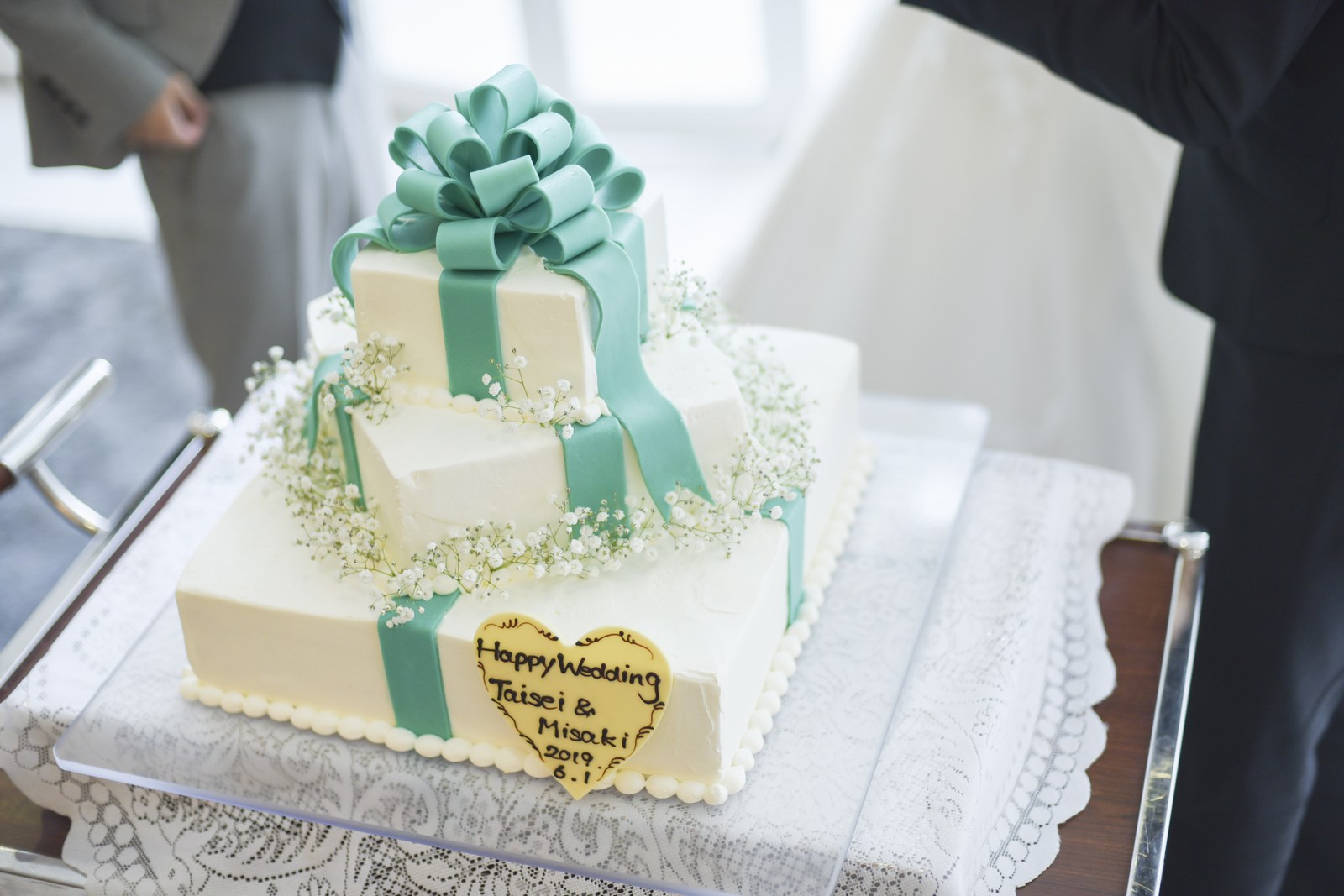 香川県の結婚式場シェルエメール&アイスタイル　ティファニーブルウエディングケーキー