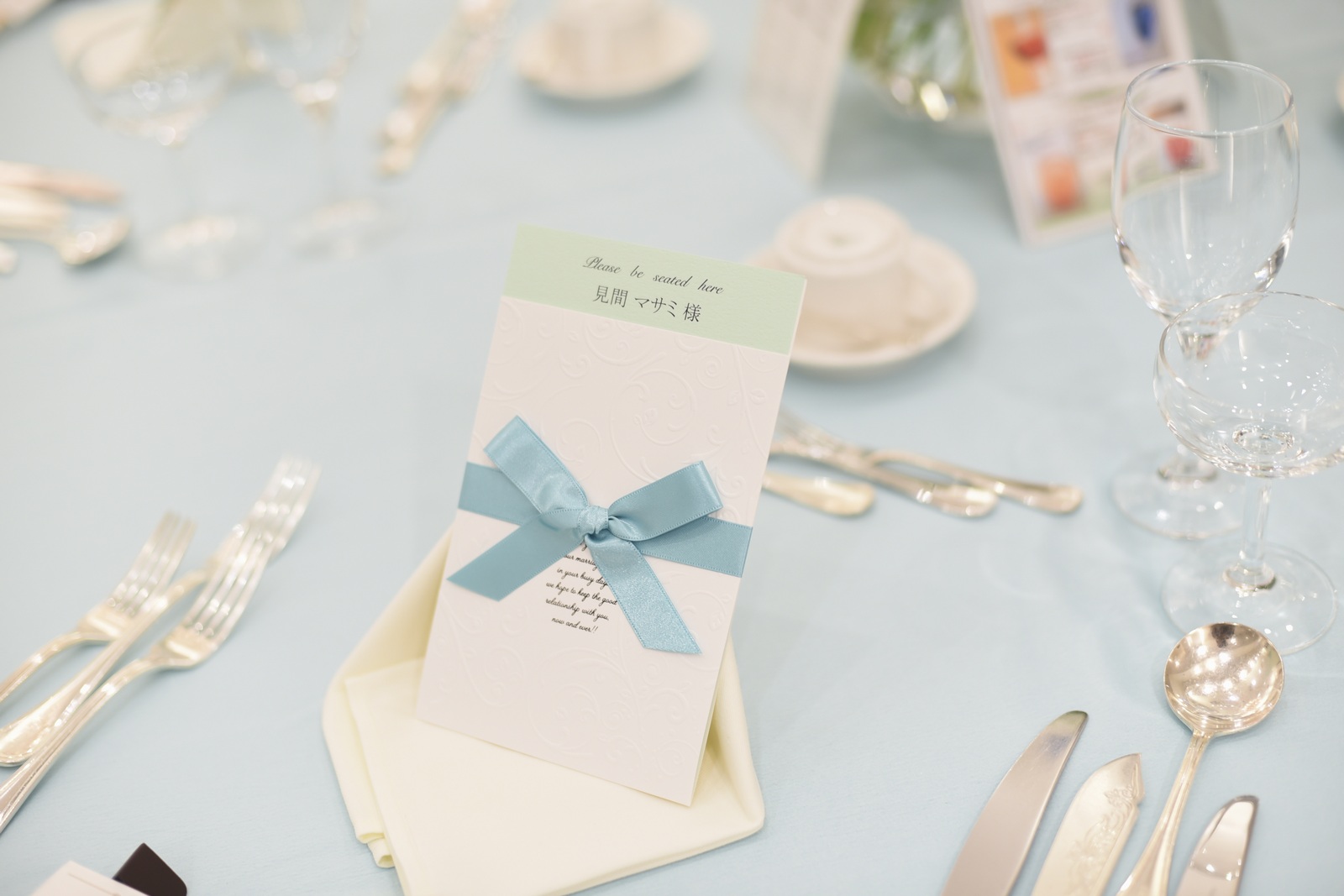 香川県の結婚式場シェルエメール＆アイスタイルのテーブルコーディネート