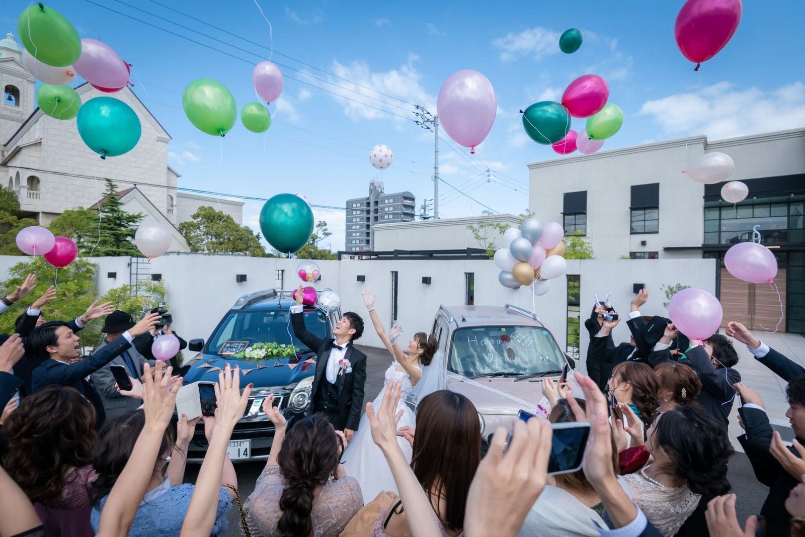 香川県の結婚式場シェルエメール＆アイスタイルのバルーンリリース