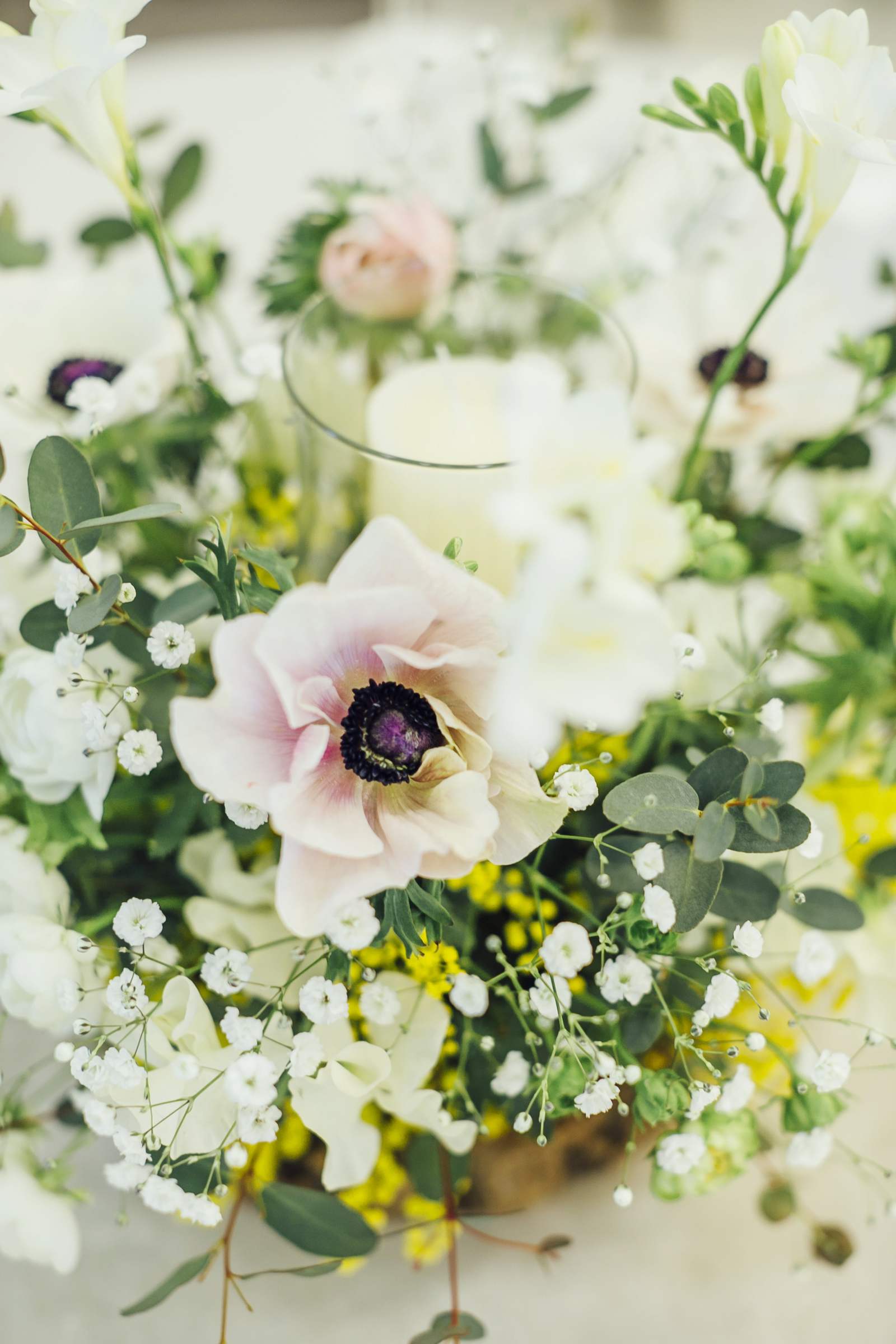 香川県の結婚式場シェルエメール＆アイスタイルの会場装花