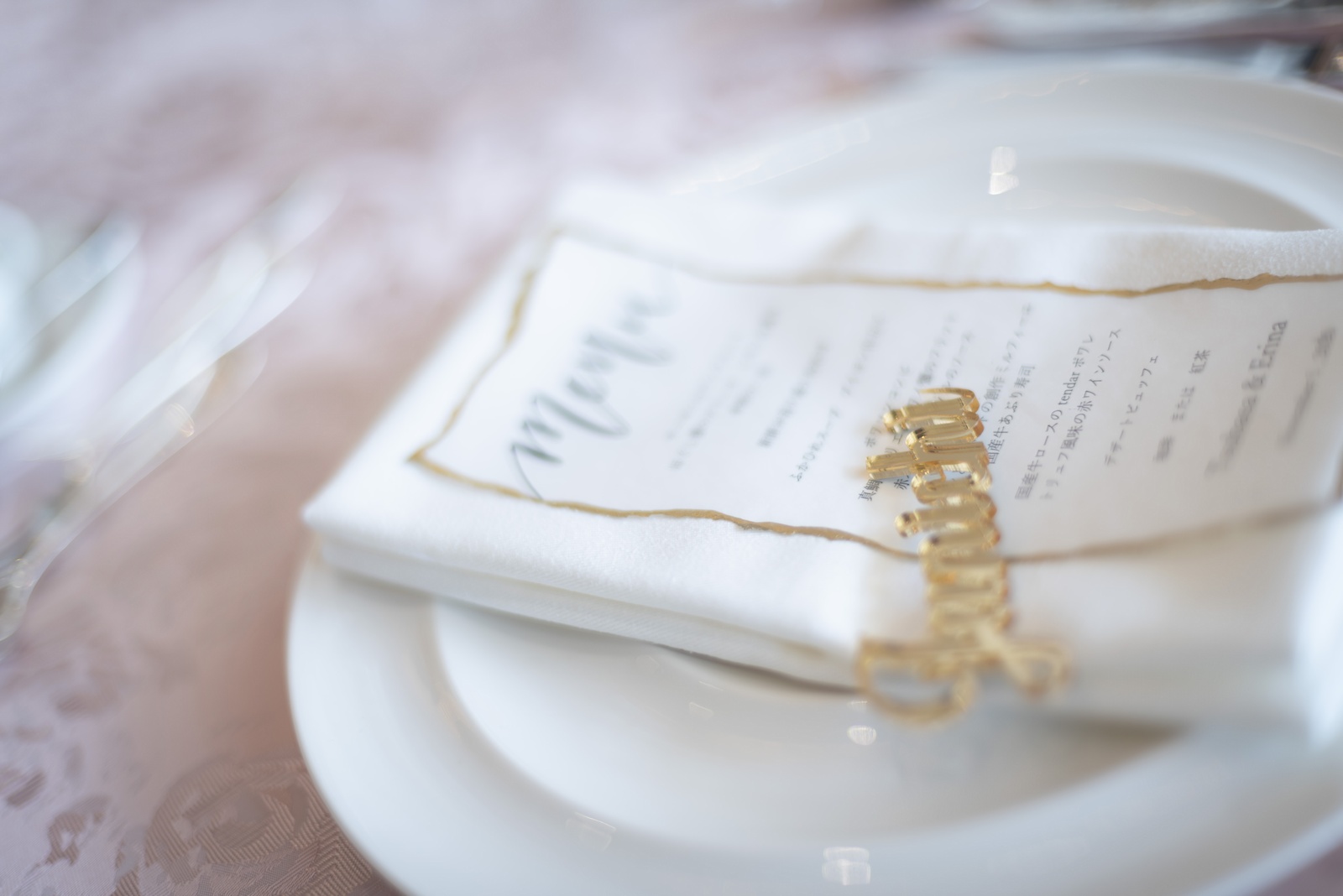 香川県の結婚式場シェルエメール＆アイスタイルのテーブルコーディネート