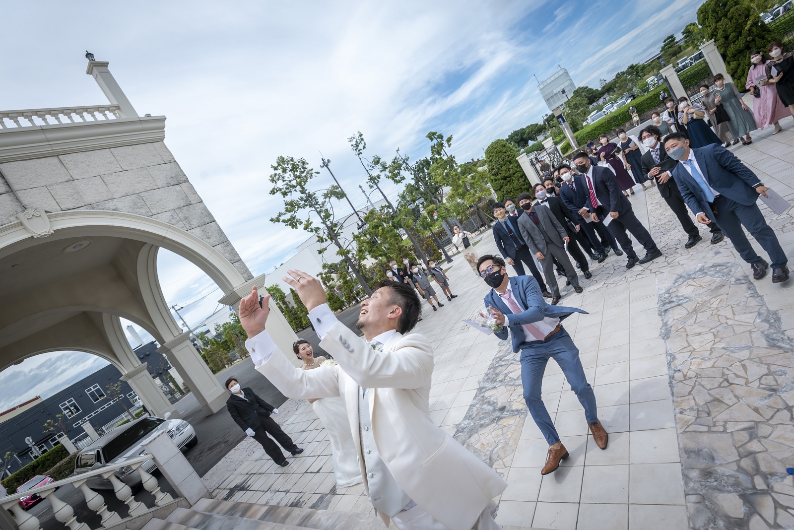 香川県宇多津町の結婚式場シェルエメール＆アイスタイル　大階段　ブロッコリートス