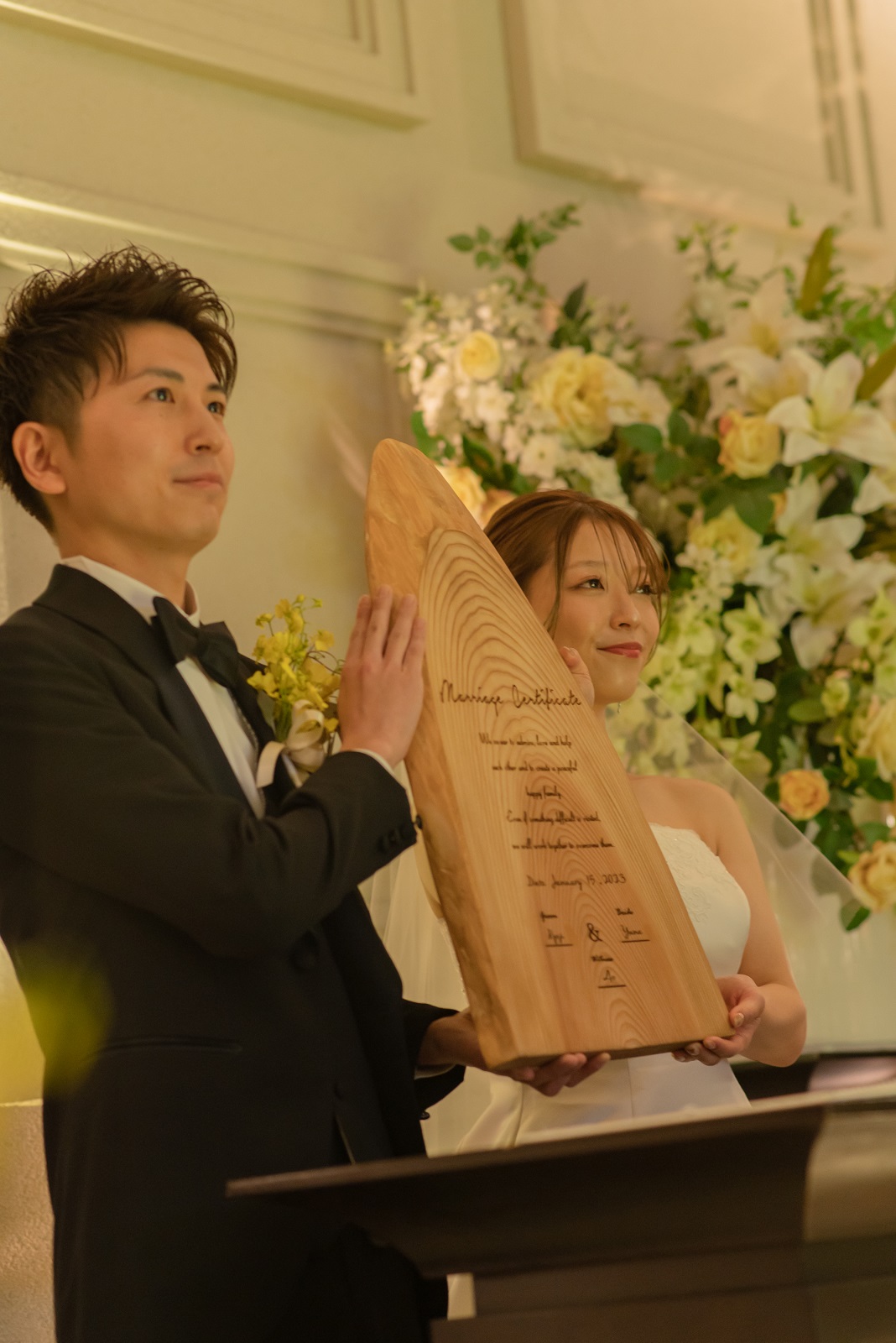 香川県宇多津町の結婚式場シェルエメール＆アイスタイル　木の結婚証明書